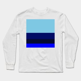 A superb blend of Sky Blue, Primary Blue, Dark Imperial Blue and Dark Navy stripes. Long Sleeve T-Shirt